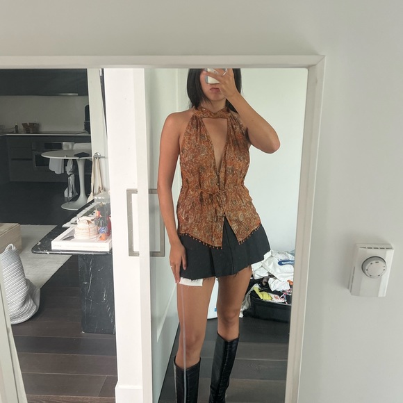 2000s Hilary Duff vibe sparkly beaded top - Picture 2 of 5